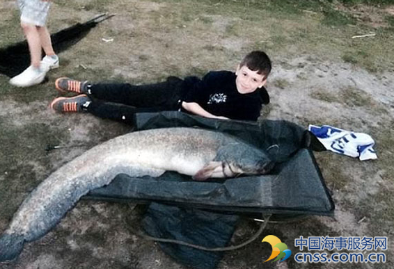 英男童孤身奋战20分钟徒手捕获巨型鲶鱼