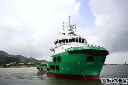 粤新海工成功交付一艘65米锚拖供应船