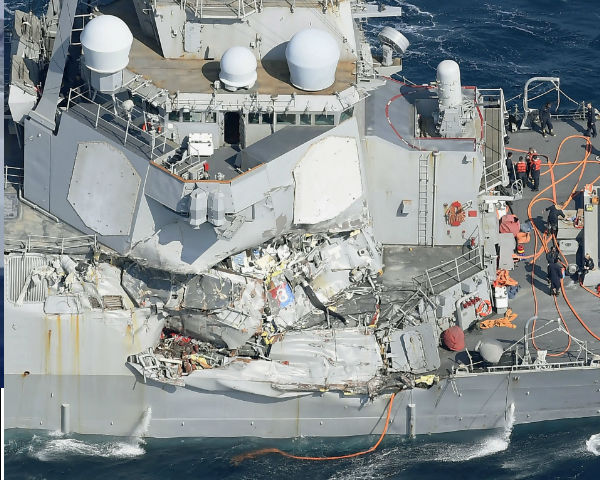 外界猜测美军舰与菲籍货船相撞原因美舰指挥官难逃追责