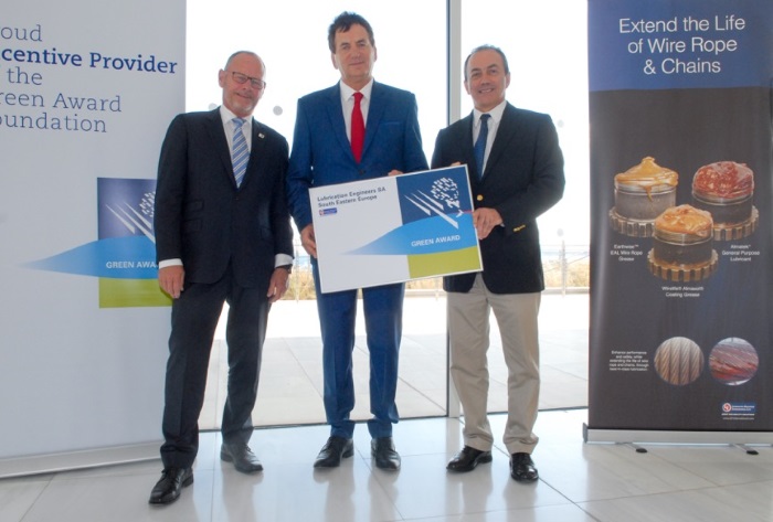 Lubrication Engineers SA (South Eastern Europe) supports Green Award certified oceangoing ships