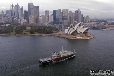 达门建造多用途航空训练船抵达悉尼港