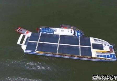 汉能大吨位太阳能游船下水正式使用