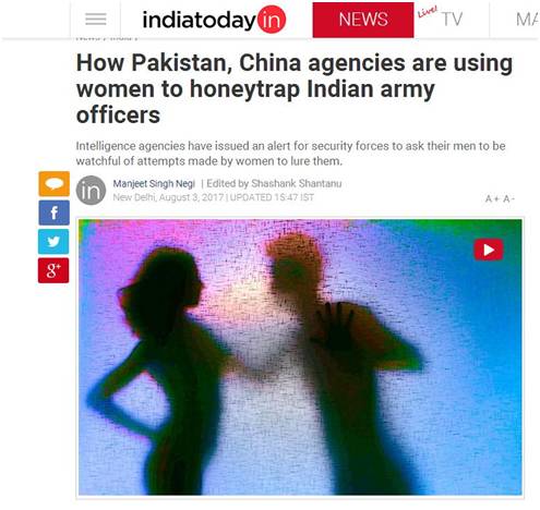 印媒说中国美女色诱印军官 外国网友看不下去了！