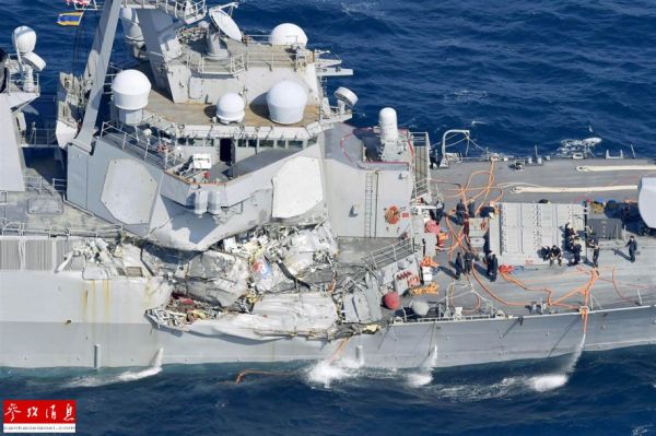 美国会将就撞船事故考问海军 深究战备方面问题