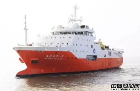 上海船厂建造“海洋地质八号”试航成功