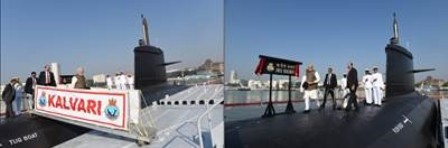 印度海军首艘Scorpene级潜艇服役