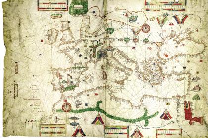绘制于1489年的一张波特兰航海图.jpg