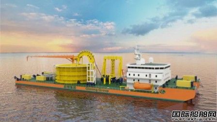 马尾造船首制5000吨海底电缆施工船出坞