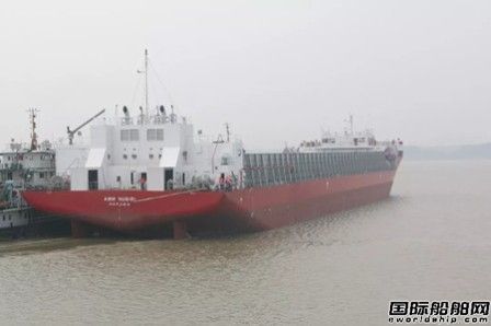 双柳武船13000吨甲板运输船首制船顺利离厂