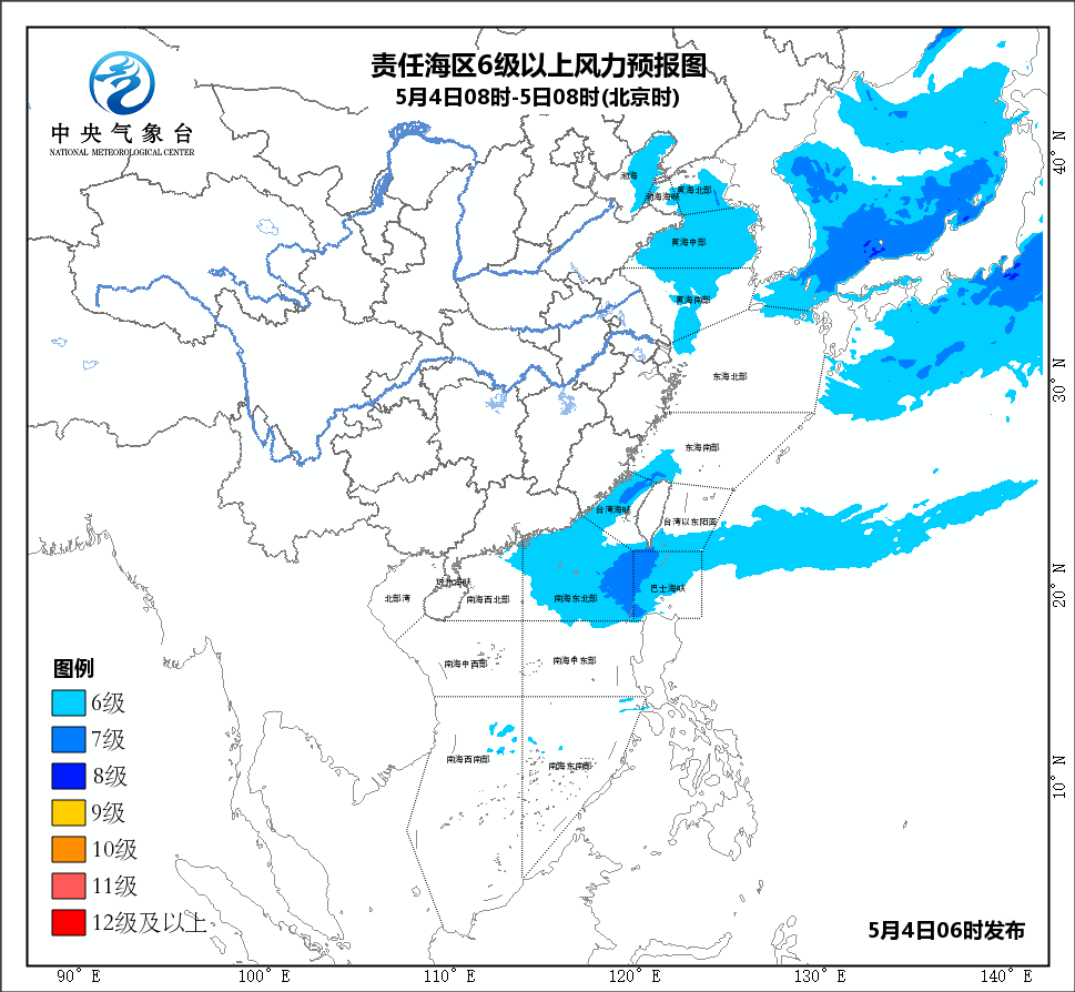 05月04日：海平面海洋天气预报