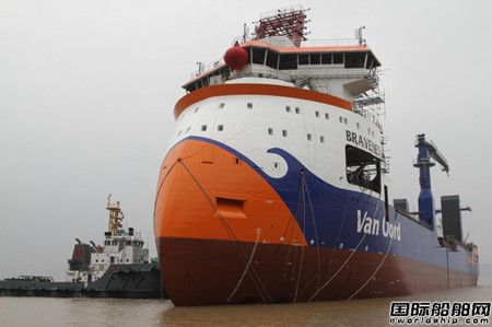 浙江造船交付半年后Van Oord命名这艘抛石船