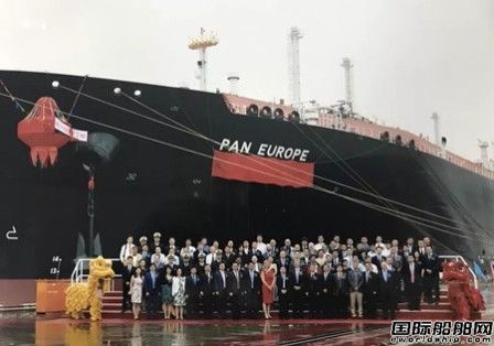 沪东中华全球最新型LNG船“泛欧”号命名