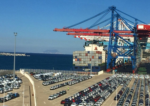 摩洛哥 丹吉尔港 港口 集装箱 