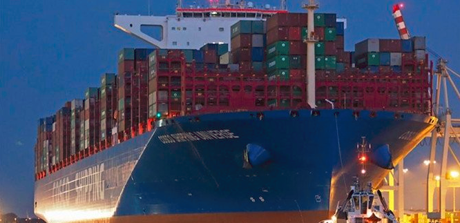 China's largest container ship back after maiden voyage