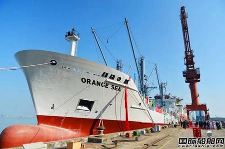 广新海工交付第二艘30万立方英尺冷藏运输船