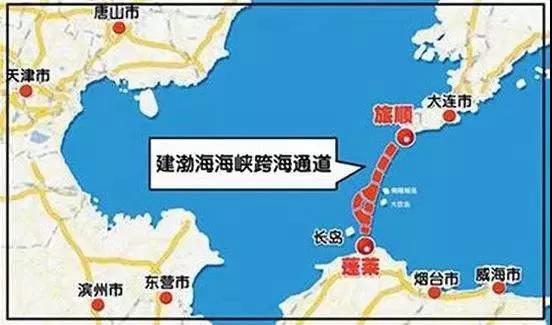 渤海跨海通道或先建蓬长段，有望试验超高速真空管运输技术！