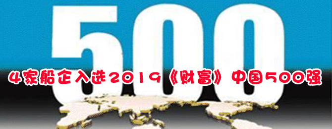 4家船企入选2019《财富》中国500强