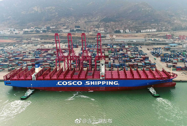 承载4成吞吐量 连云港港进出船舶大型化趋势明显