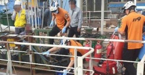 韩国一家船厂发生爆炸事故2名中国工人受伤