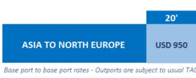 CMA CGM调整自亚洲至北欧的FAK费用（9月16日起生效）