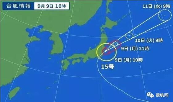 受台风影响，日本东部港口遭破坏，在东京湾发生多起撞船事故