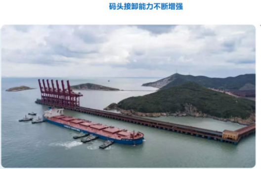 鼠浪湖矿石中转码头吞吐量创单月历史新高