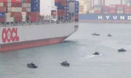 意外？东方海运集装箱船香港被反恐小组包围