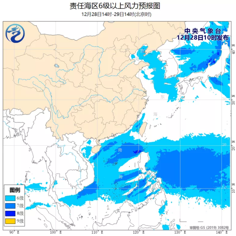 我国近海海域将有5～7级风