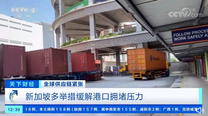 新加坡港海运拥堵加剧，部分路线集装箱价格翻10倍
