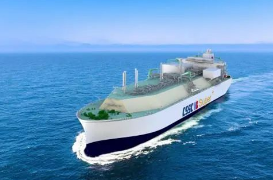 全球最新款中国第五代大型LNG船在上海开工建造