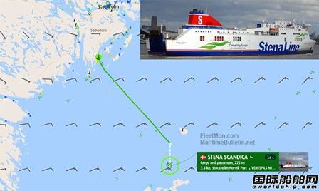 Stena Line一艘客滚船波罗的海突发火灾