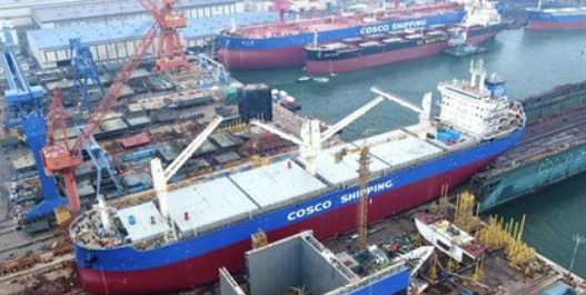 大连中远海运重工2艘62000吨多用途纸浆船完成重要节点