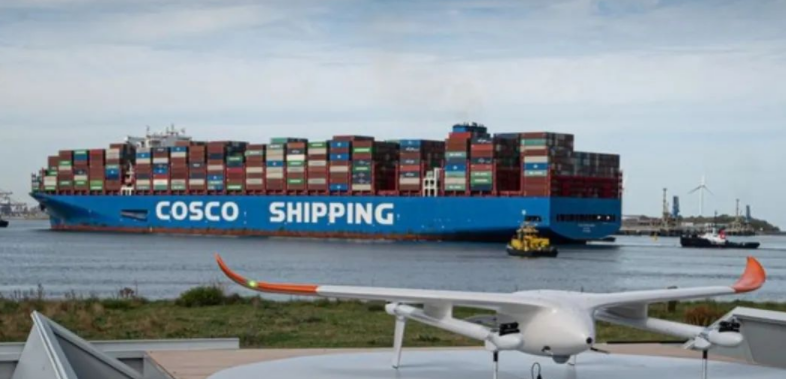 鹿特丹港正在试用新型无人机监测船舶排放