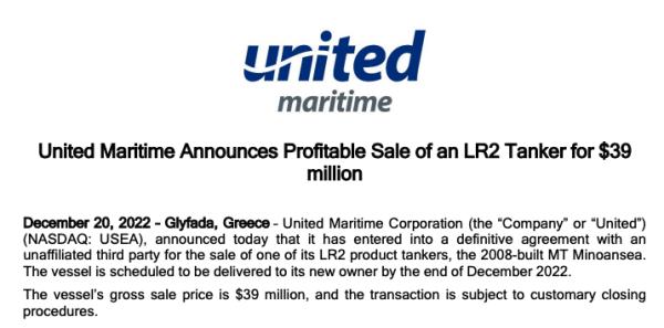 五个月“翻倍”！这家船东3900万美元出售一艘LR2型成品油轮