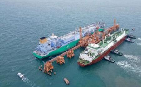世界最大海上LNG接收站香港LNG项目试运行
