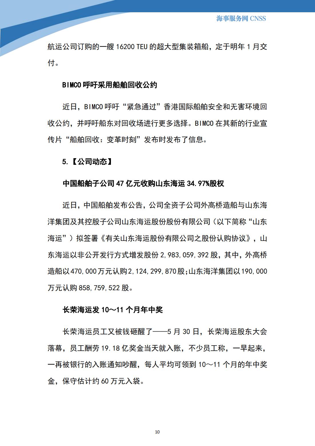 港航业舆情监测周报·第13期丨CNSS 0605_09.jpg