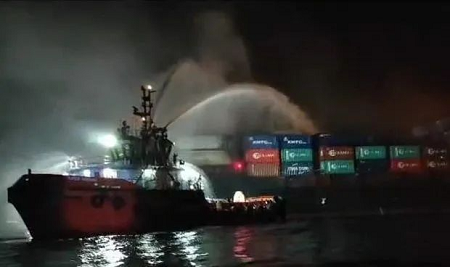 一艘集装箱船起火！曾挂靠青岛、上海、香港等港口