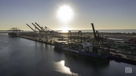 美国港口集装箱进口量增长超过疫情前旺季水平