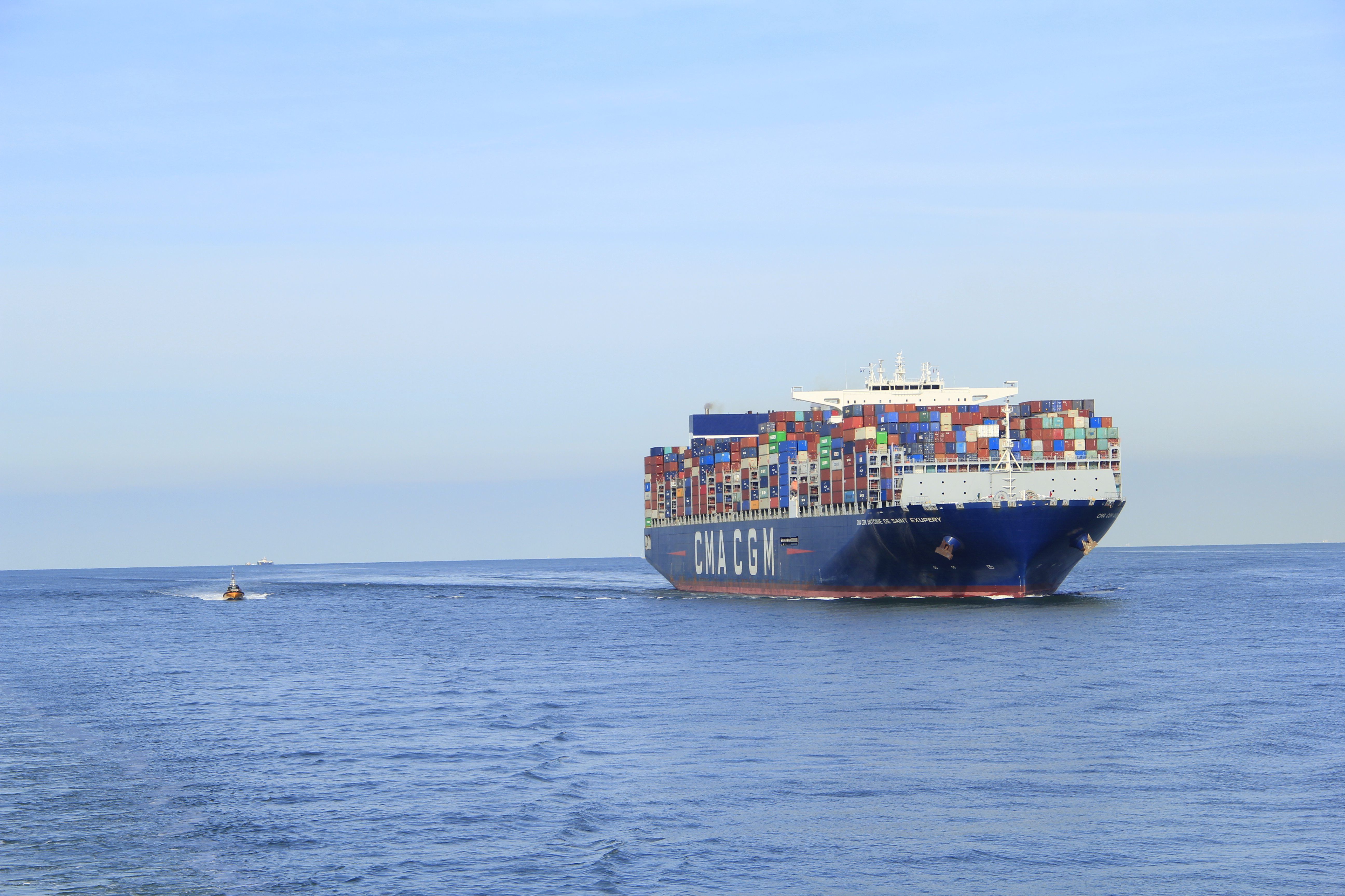 One CMA CGM Vessel inbound Rotterdam .JPG