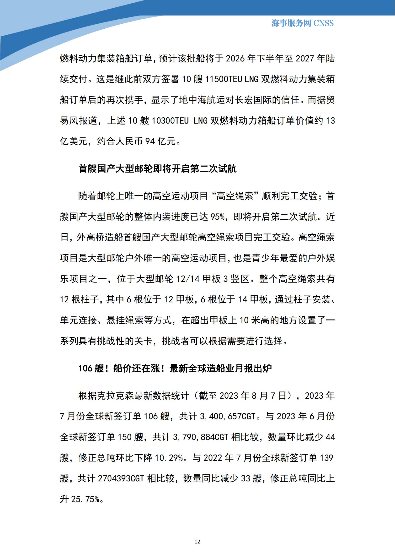 港航业舆情监测周报·第22期丨CNSS 0828_11.jpg