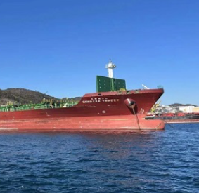 首艘韩国籍集装箱船“长锦扬子江”轮顺利转籍中国洋浦港