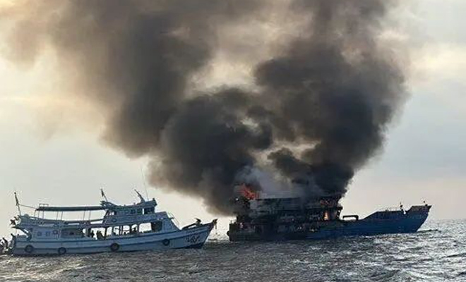 一泰国游船发生火灾，船上载有108人