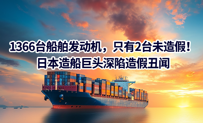 1366台船舶发动机，只有2台未造假！日本造船巨头深陷造假丑闻