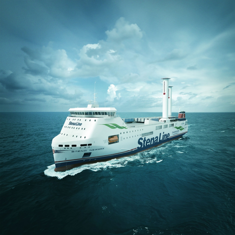 Stena Line与Norsepower携手为甲醇混合动力滚装船配备旋筒风帆