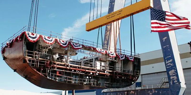 The Trump Administration wants to fill orderbooks at US yards. Photo Philly Shipyard.jpg