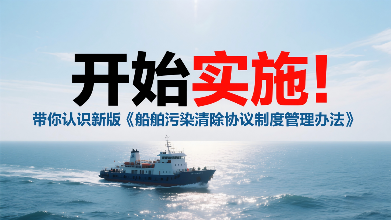 开始实施！船舶污染清除协议制度新办法来了