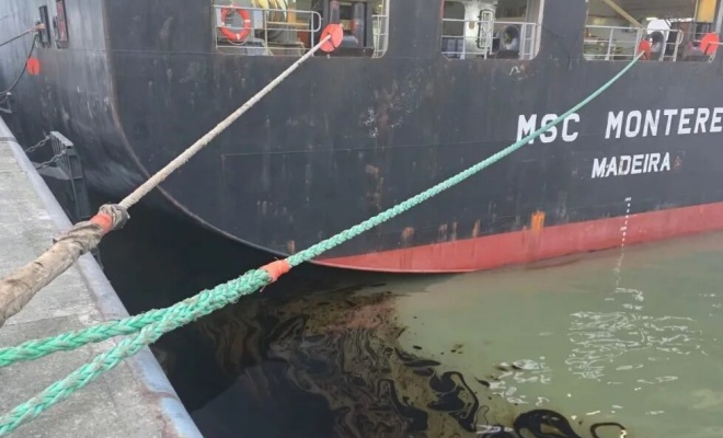 欧洲大港发生漏油，码头作业中断！涉事船舶疑与MSC有关