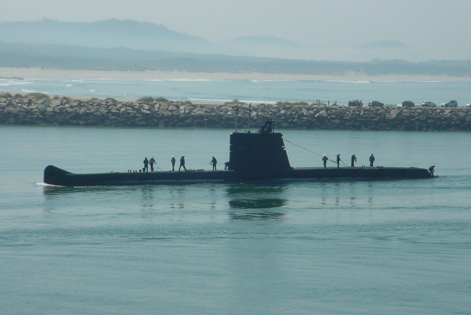 Portuguese Submarine entering Viana do Castelo